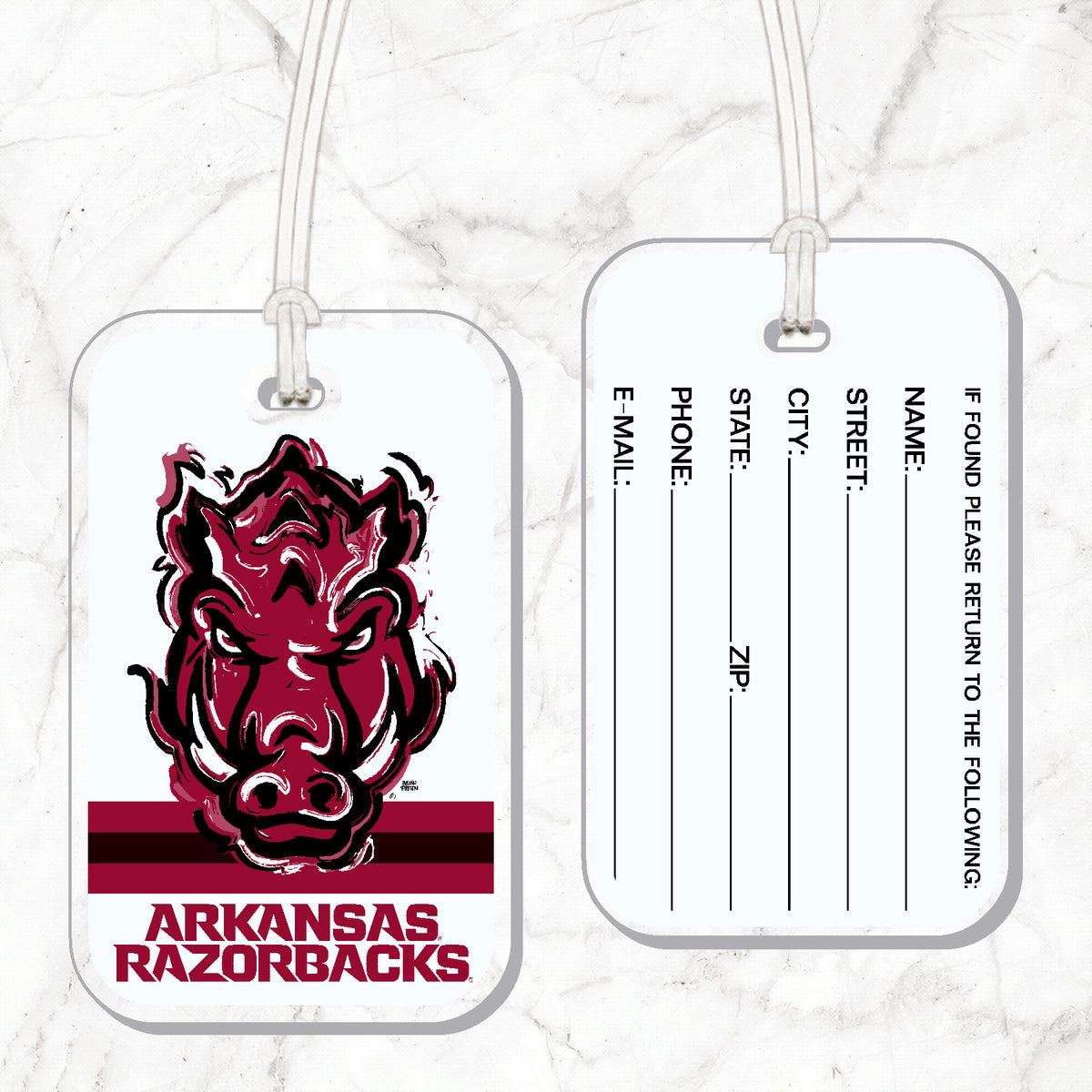 Arkansas Mascot Luggage Tag