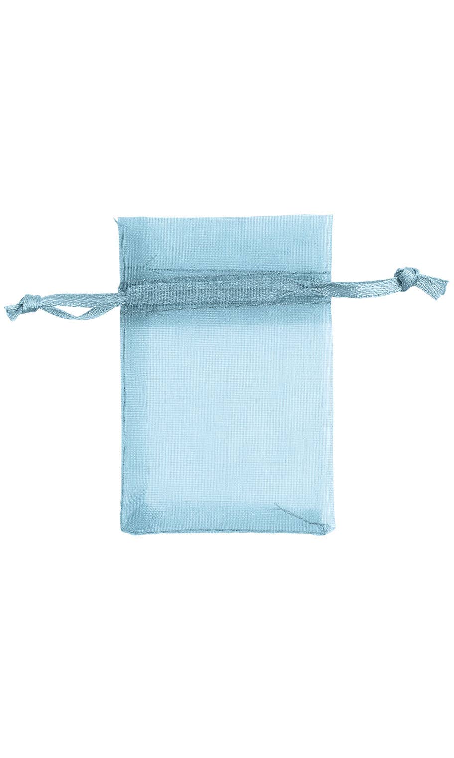 Organza Drawstring Pouch: Silver / Pack of 10 / 5" x 7"