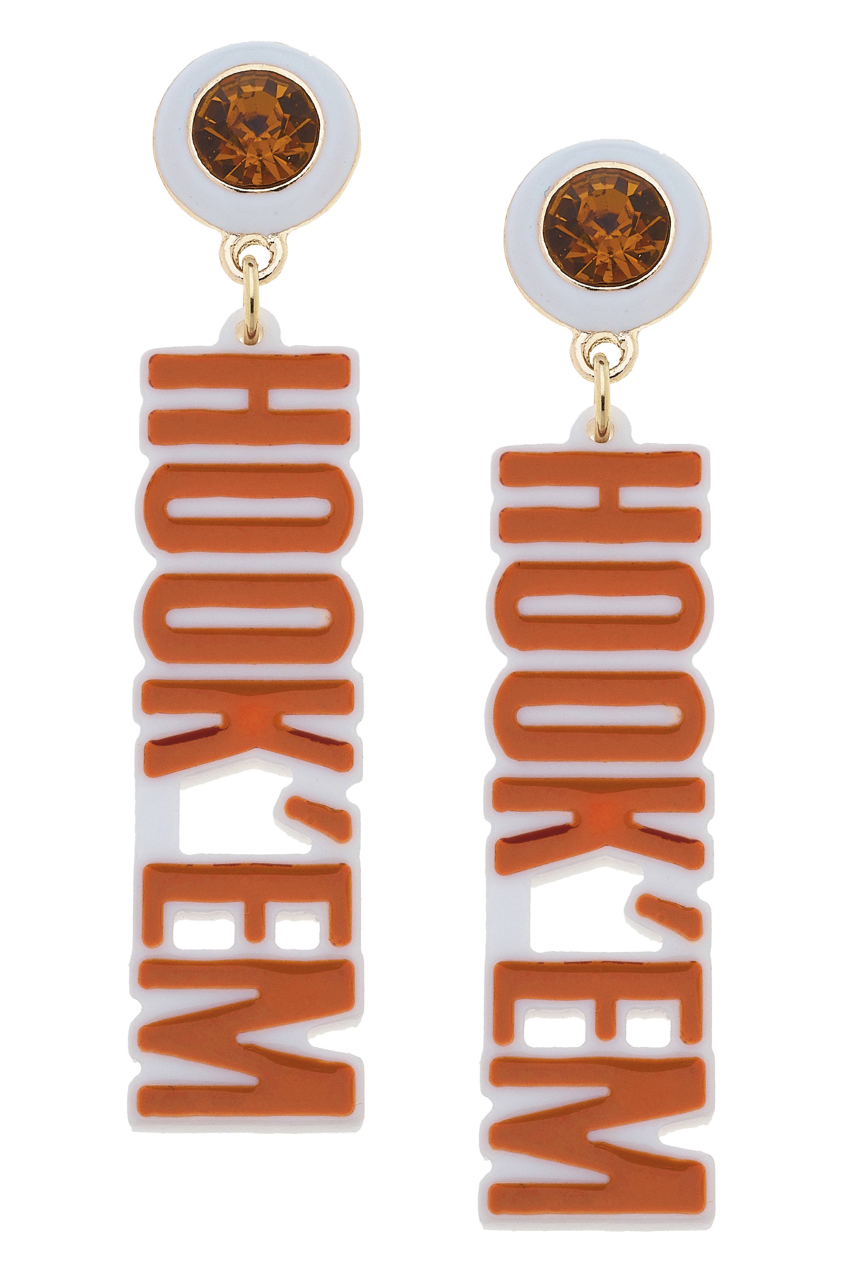 Texas  Resin Block Letter Earrings