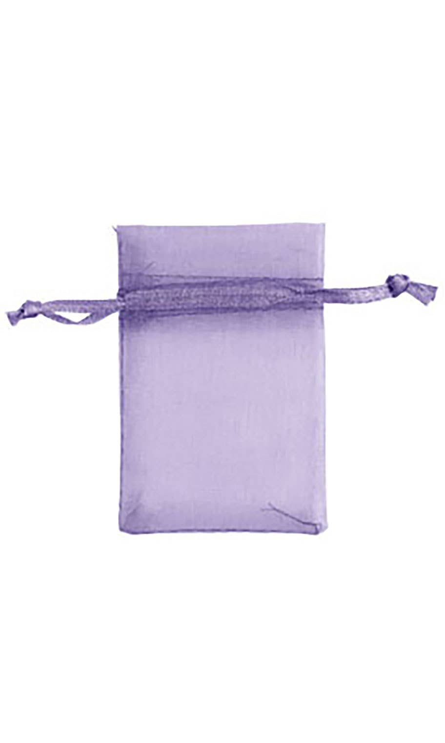 Organza Drawstring Pouch: Silver / Pack of 10 / 5" x 7"
