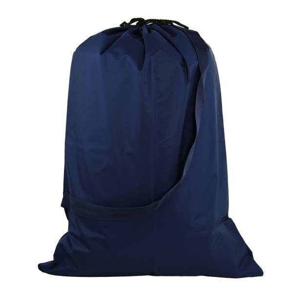 Navy Team Color Nylon Brass Hold All Laundry bag