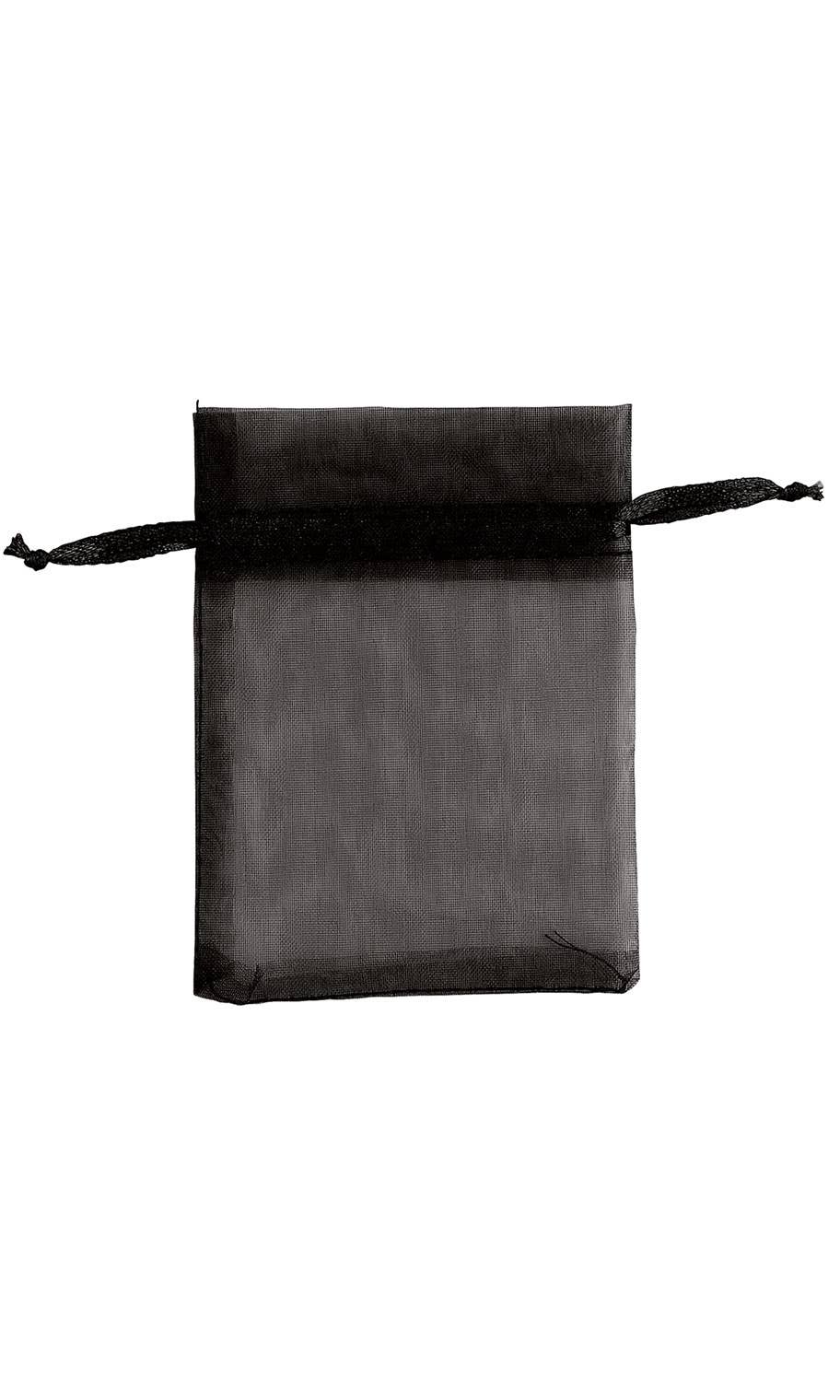 Organza Drawstring Pouch: Silver / Pack of 10 / 5" x 7"