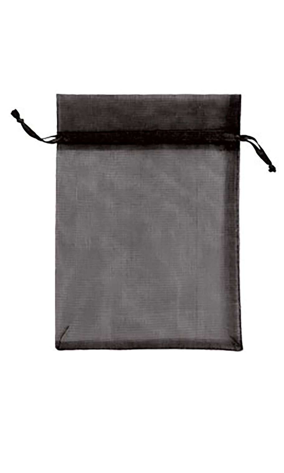 Organza Drawstring Pouch: Silver / Pack of 10 / 5" x 7"