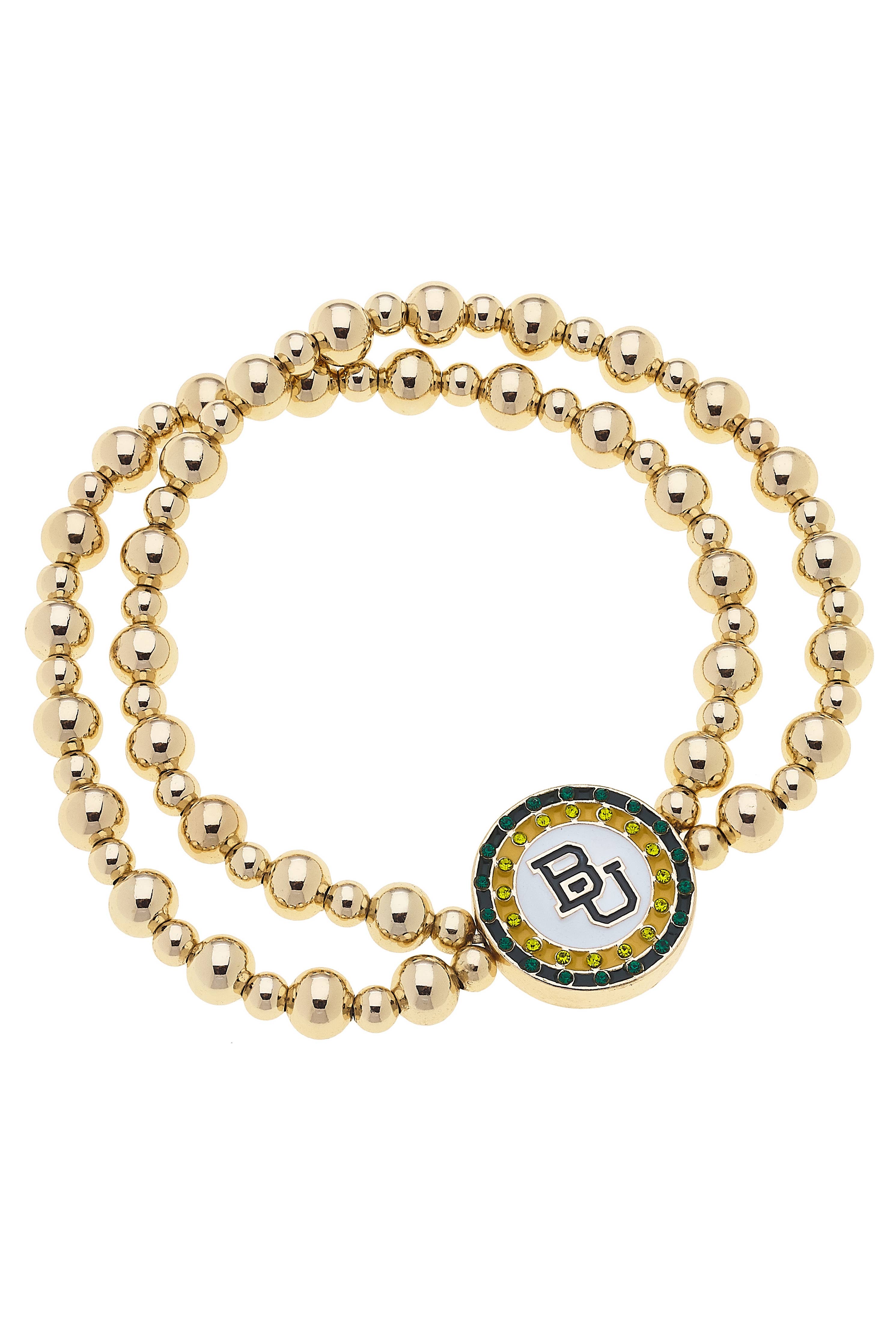 Baylor 2 Row Pave Disc Bracelet