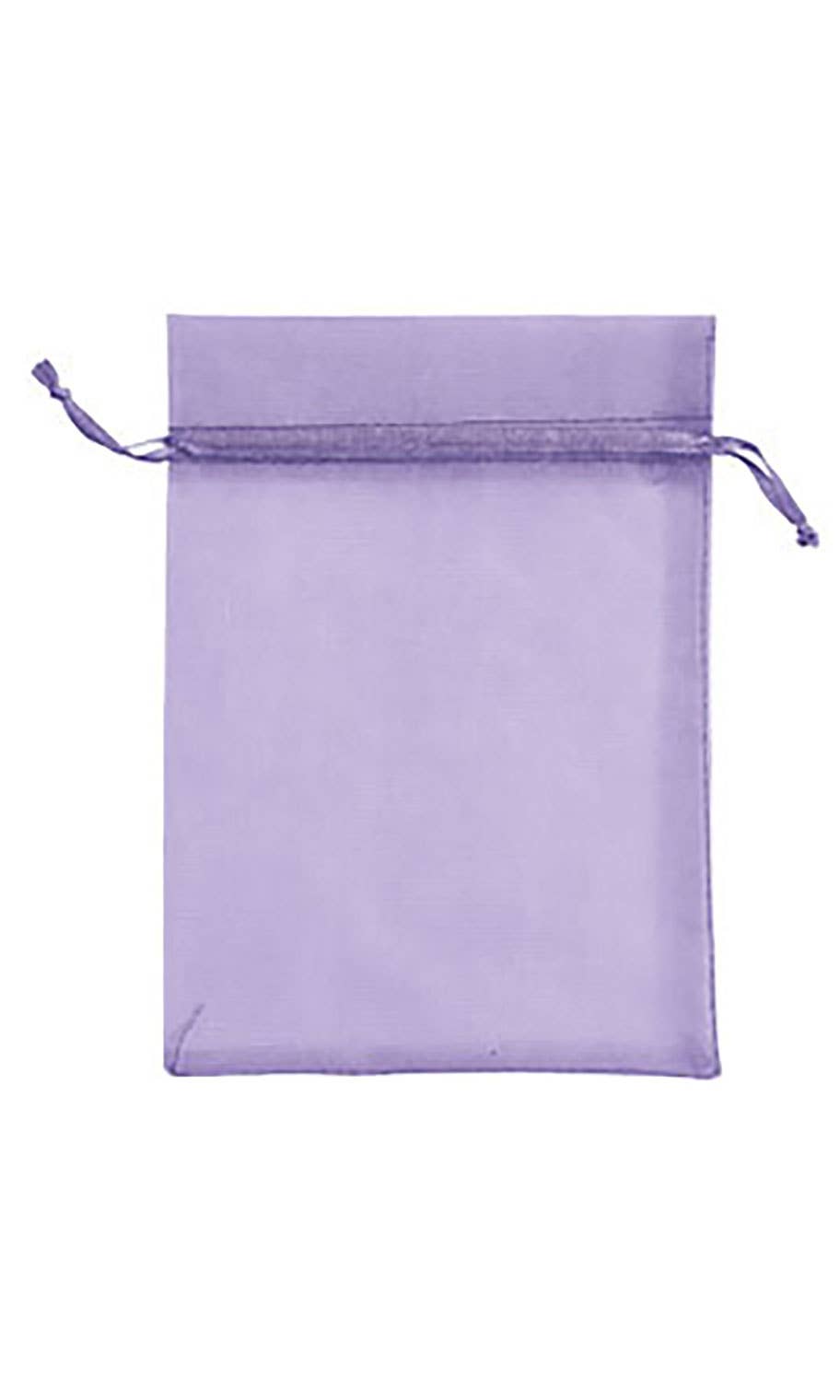 Organza Drawstring Pouch: Silver / Pack of 10 / 5" x 7"