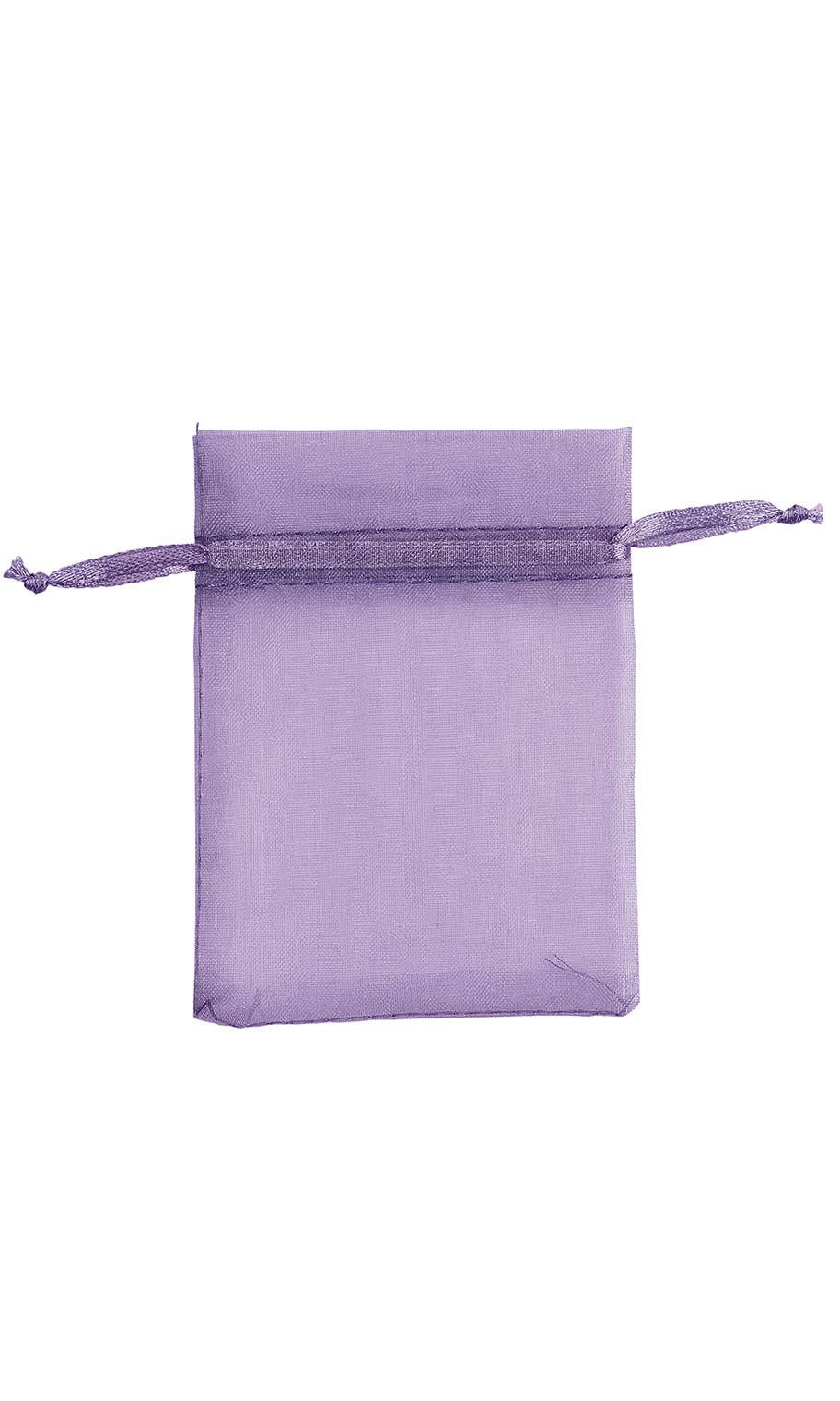 Organza Drawstring Pouch: Silver / Pack of 10 / 5" x 7"