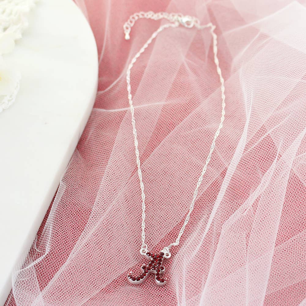 Alabama Crystal Logo Necklace