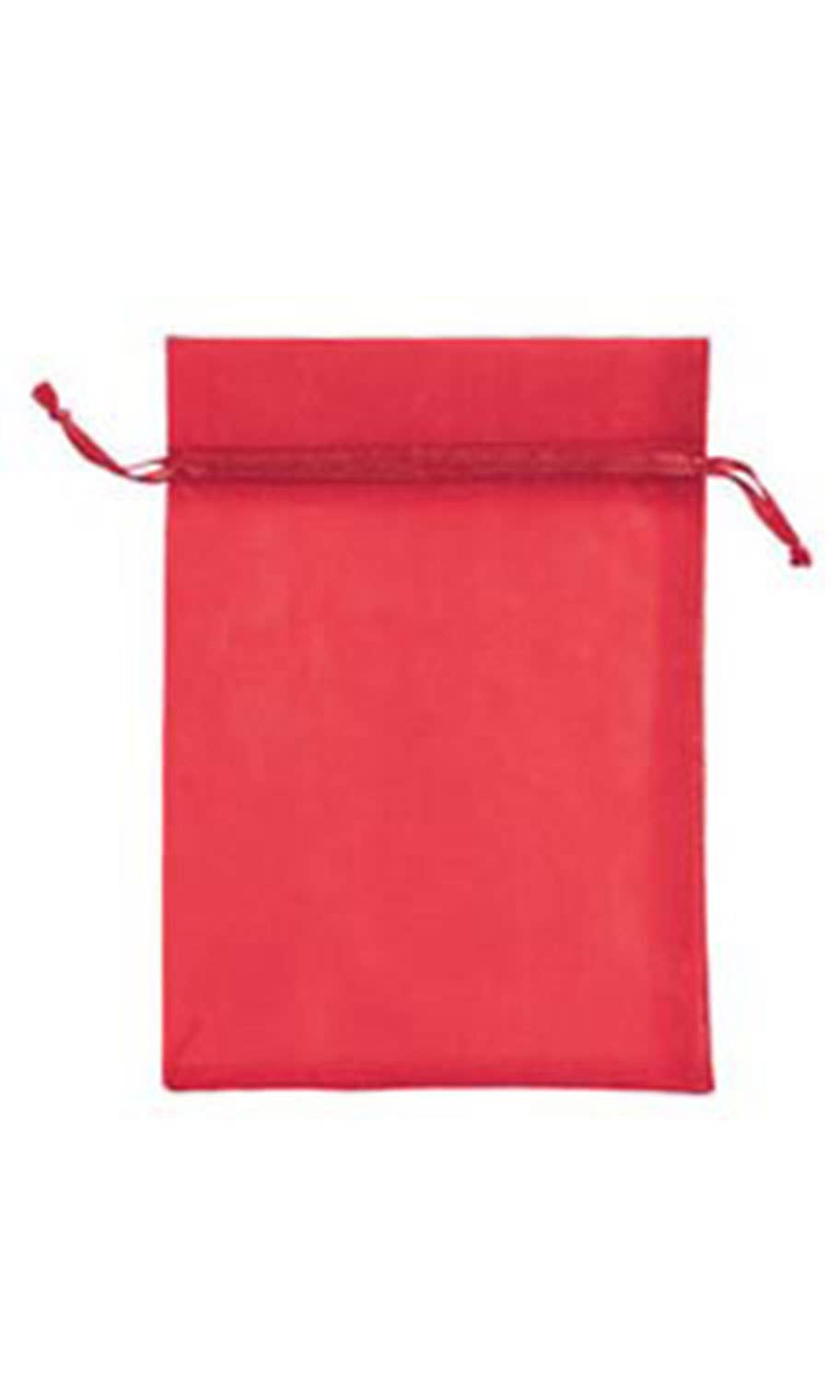 Organza Drawstring Pouch: Silver / Pack of 10 / 5" x 7"
