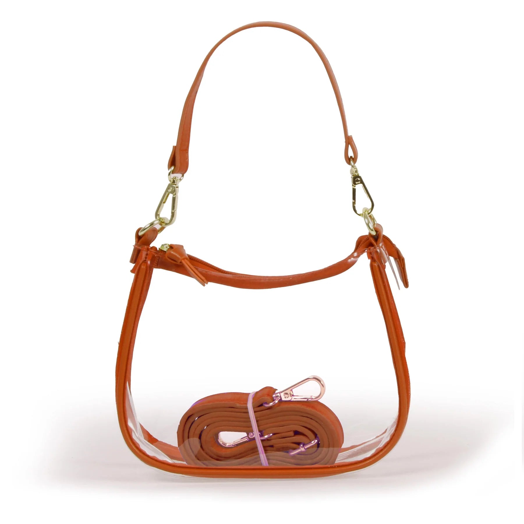 Burnt Orange Clara Team Clear Purse