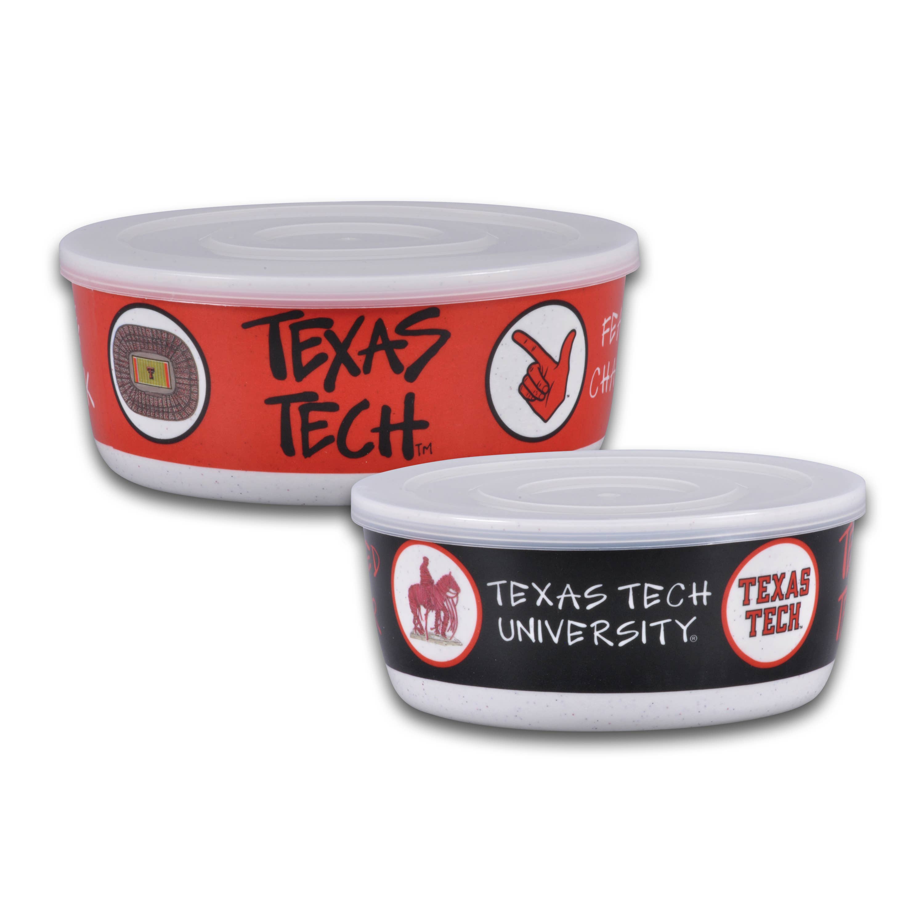 Texas Tech Melamine 2 Container Set