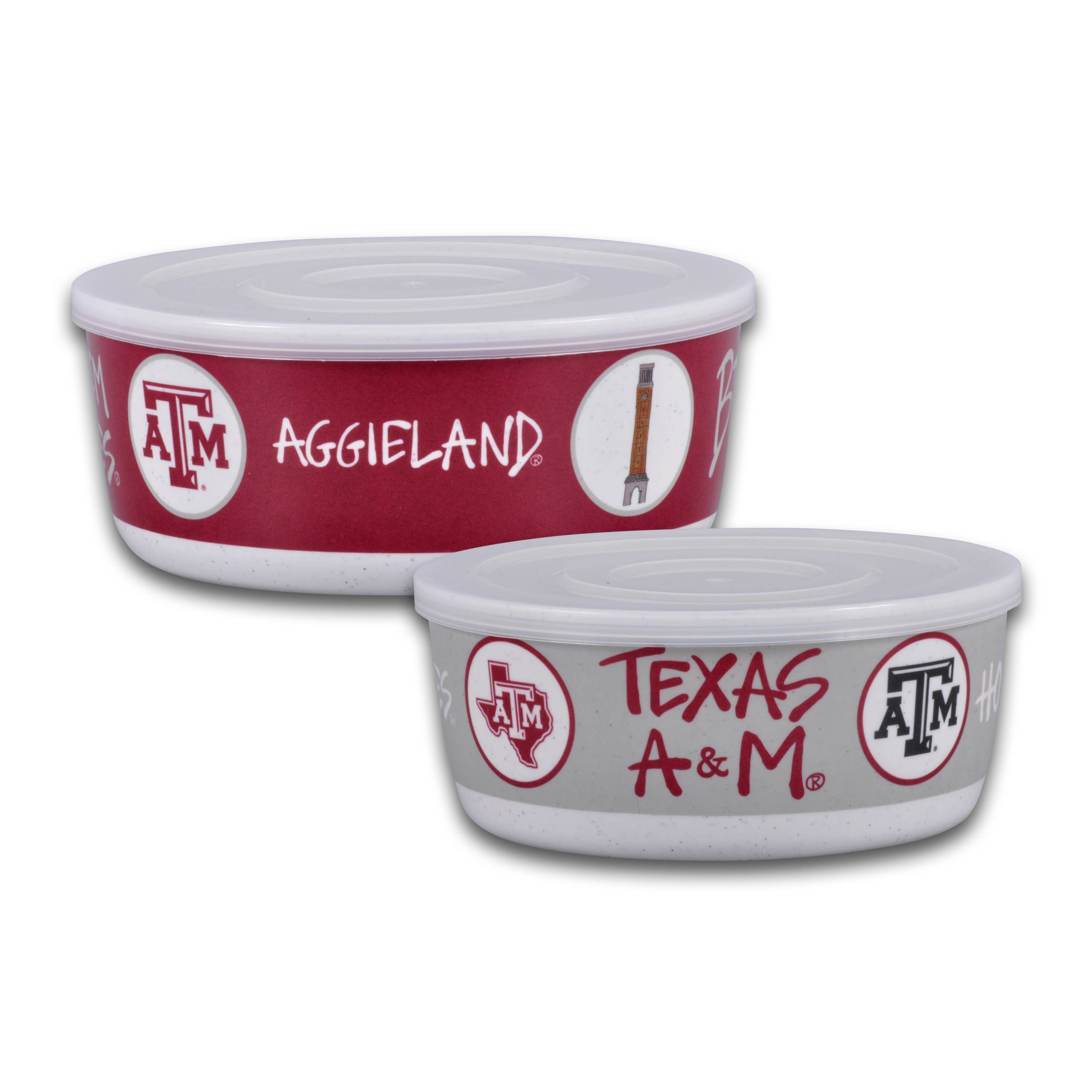 Texas A&M Melamine 2 Container Set